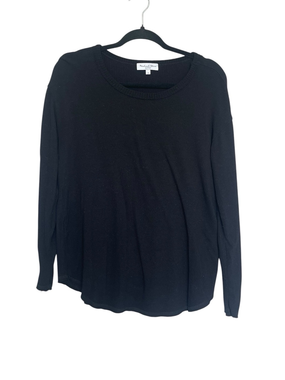 Michael Stars Black Long-Sleeve Crewneck Top